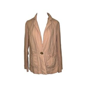 candie’s linen blend thick long sleeve shirt/lightweight cover up size medium